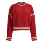 GOLDEN GOOSE pull en coton femme rouge
