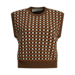 GOLDEN GOOSE gilet en laine femme marron
