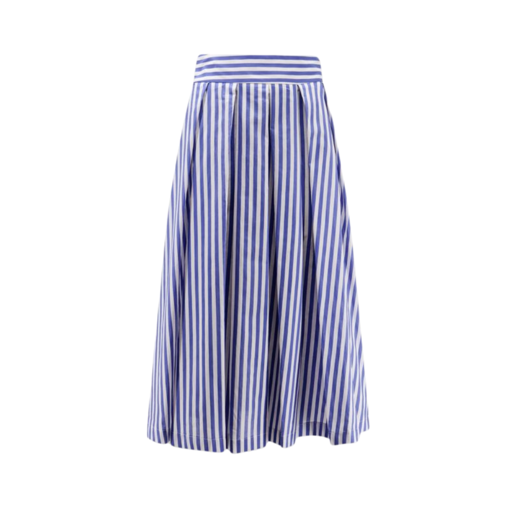 Sans titre (1000 x 1000 px) - 2026-06-29T194810.380 LAVI jupe en coton à rayures femme bleue – Image 1
