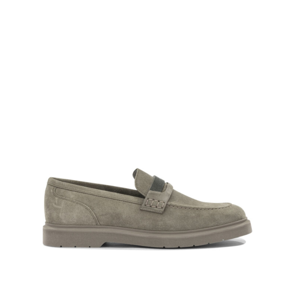 Sans titre (1000 x 1000 px) (79) BRUNELLO CUCINELLI mocassins en daim femme beiges – Image 1