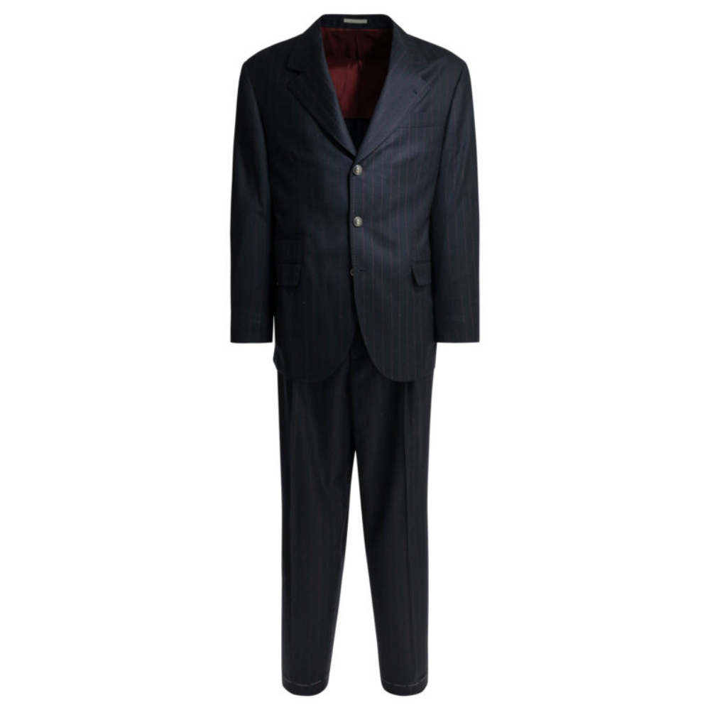 Sans titre (1000 x 1000 px) (80) BRUNELLO CUCINELLI costume à rayures homme bleu – Image 1