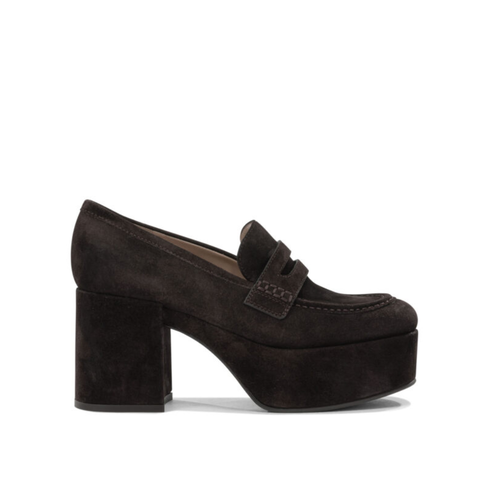 Sans titre (1000 x 1000 px) (80) GIANVITO ROSSI mocassins à talons en daim femme marron – Image 1