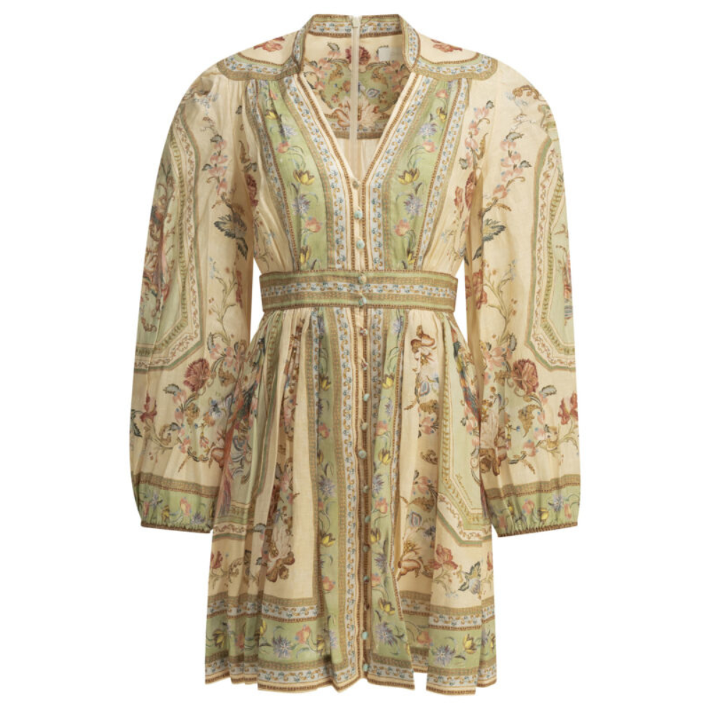 Sans titre (1000 x 1000 px) (83) ZIMMERMANN robe courte en lin femme beige – Image 1