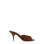 MIU MIU sandales en daim femme marron