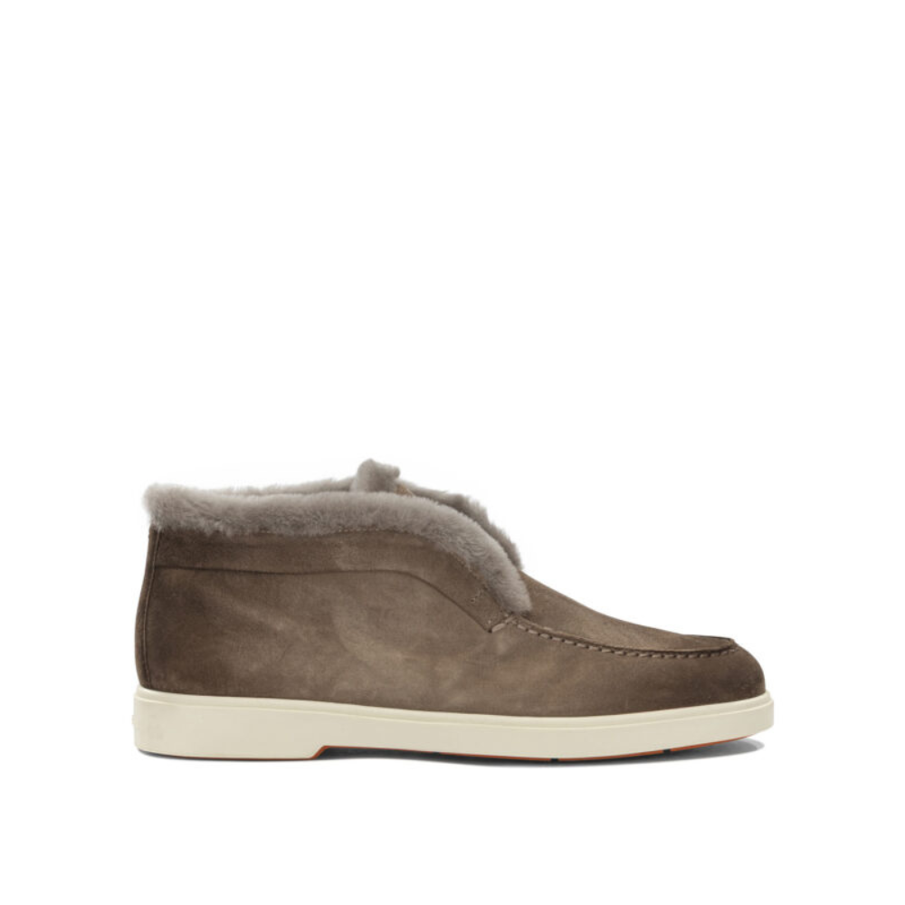 Sans titre (1000 x 1000 px) (89) SANTONI mocassins en daim femme marron – Image 1