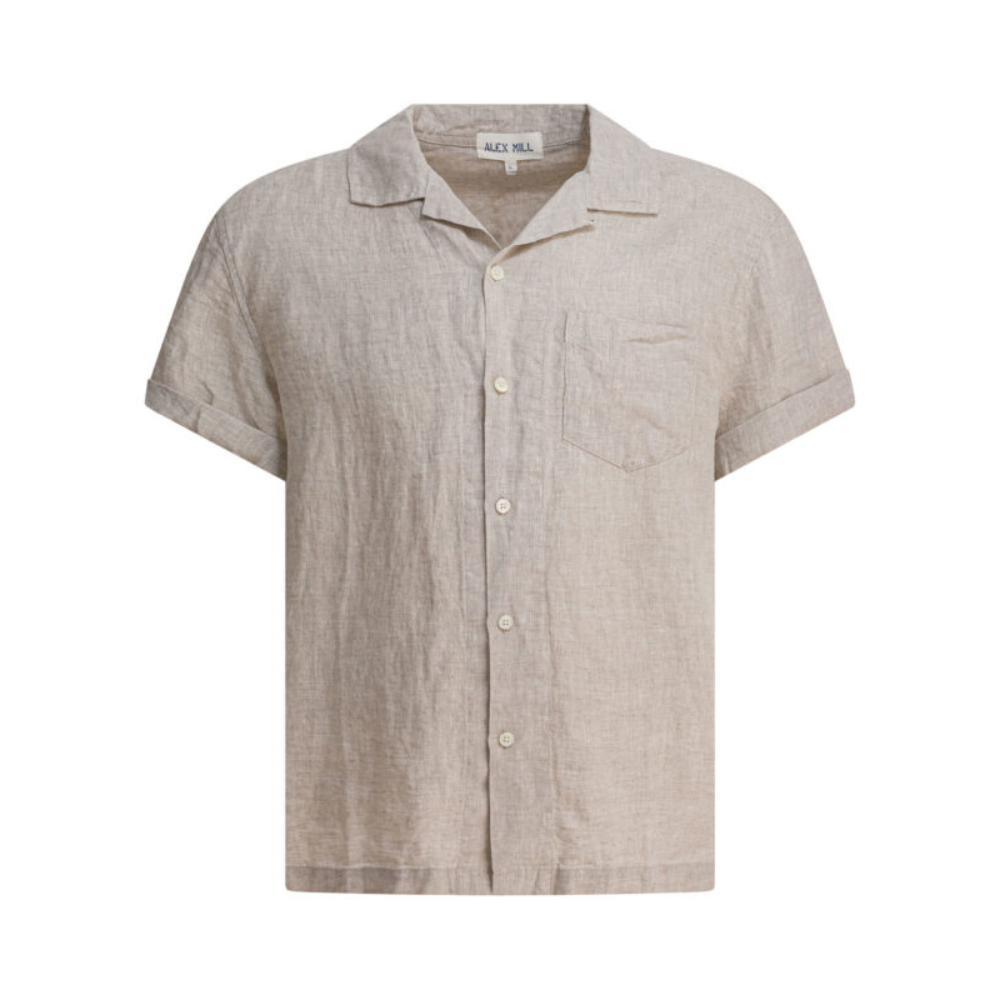 Sans titre (1000 x 1000 px) (91) ALEX MILL chemise en lin pour homme beige – Image 1