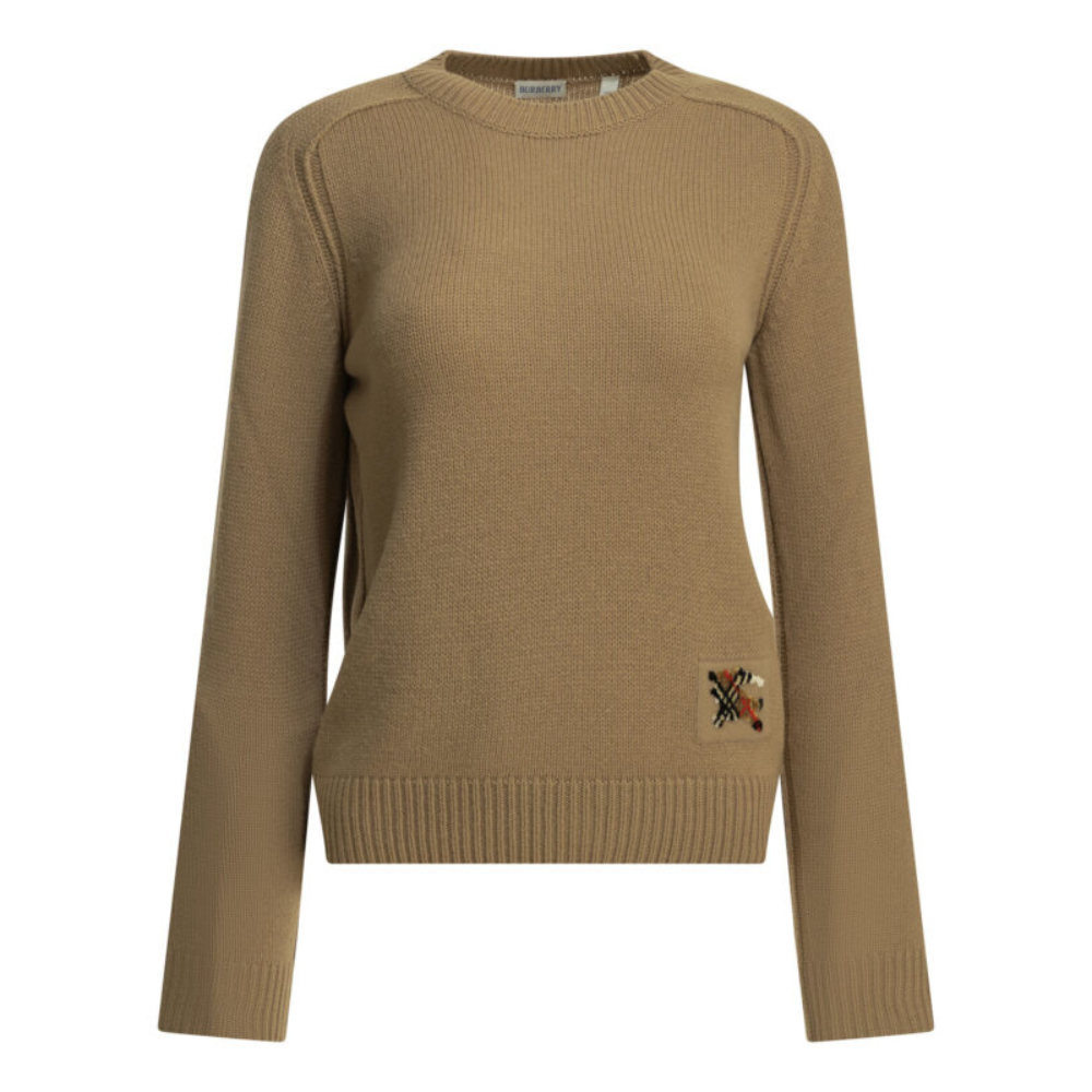 Sans titre (1000 x 1000 px) (93) BURBERRY pull à col rond femme marron – Image 1