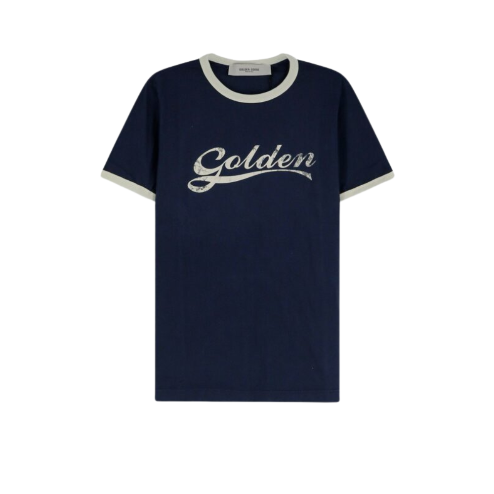 Sans titre (1000 x 1000 px) (94) GOLDEN GOOSE t-shirt en coton homme bleu – Image 1
