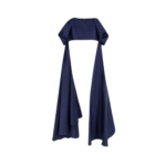 LAVI étole en satin femme bleue