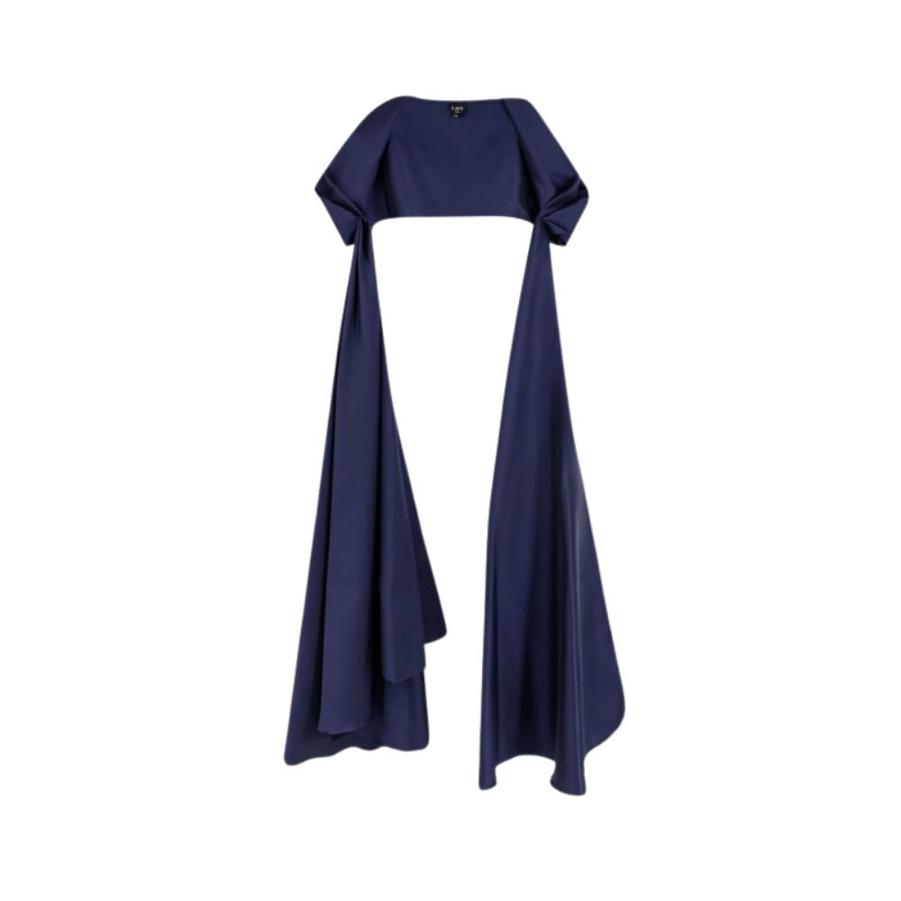 Sans titre (1000 x 1000 px) (94) LAVI étole en satin femme bleue – Image 1