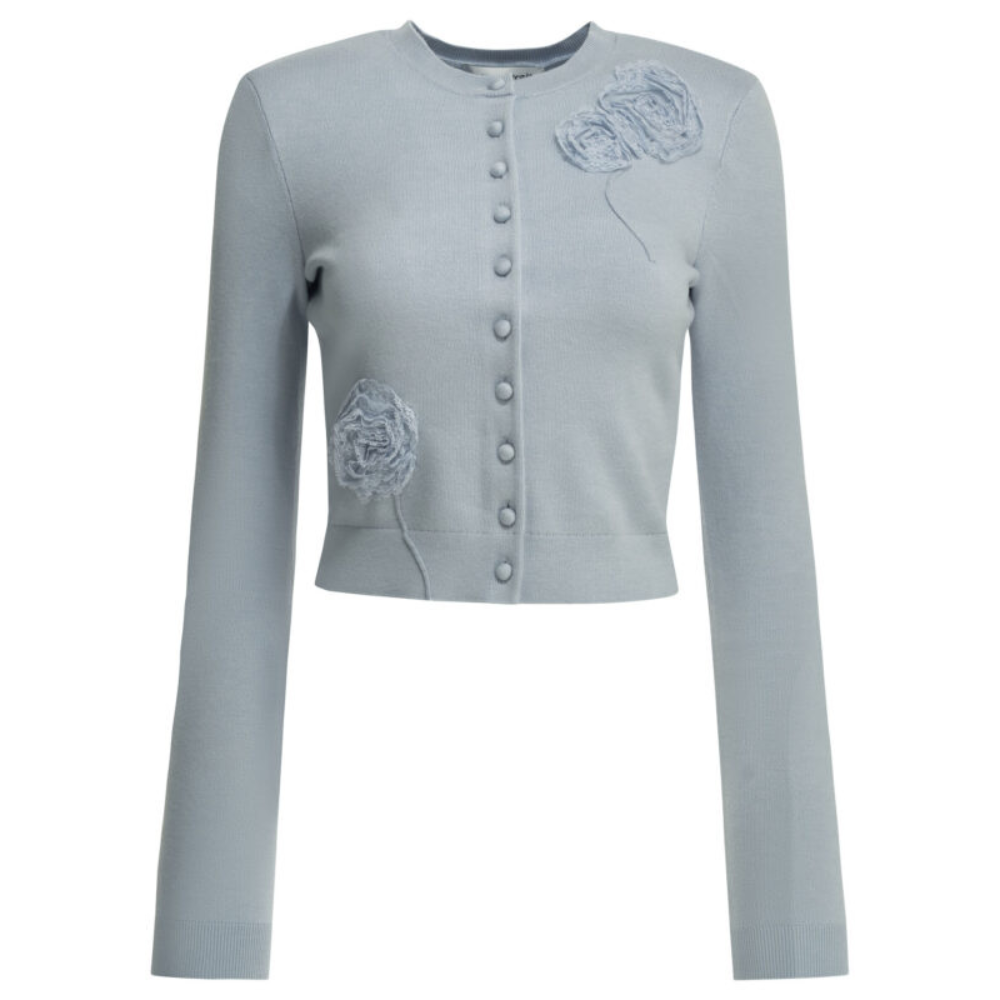 Sans titre (1000 x 1000 px) (94) SELF-PORTRAIT cardigan brodé femme bleu clair – Image 1