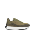 ALEXANDER MCQUEEN baskets en cuir homme vertes
