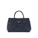 MANU ATELIER sac à main medium en daim femme bleu