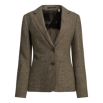 BURBERRY blazer en mélange laine et lin femme marron