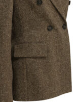 BRUNELLO CUCINELLI blazer en laine femme marron – Image 4