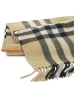 BURBERRY écharpe à franges en cachemire femme beige – Image 2