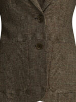 BURBERRY blazer en mélange laine et lin femme marron – Image 3