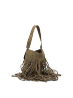 KHAITE sac porté épaule petit modèle en cuir femme beige – Image 2