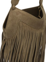 KHAITE sac porté épaule petit modèle en cuir femme beige – Image 4