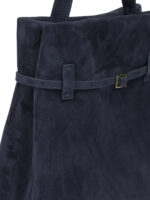 MANU ATELIER sac à épaule medium en daim femme bleu – Image 4
