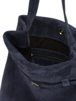 MANU ATELIER sac à épaule medium en daim femme bleu – Image 5