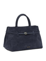 MANU ATELIER sac à main medium en daim femme bleu – Image 2