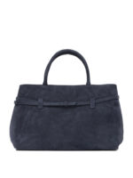 MANU ATELIER sac à main medium en daim femme bleu – Image 3
