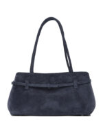 MANU ATELIER sac porté épaule en daim femme bleu – Image 3
