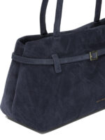 MANU ATELIER sac porté épaule en daim femme bleu – Image 4