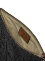 IBELIV pochette en raphia et cuir femme noire – Image 5