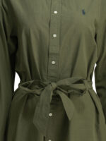 POLO RALPH LAUREN robe chemise en coton et lin femme verte – Image 3