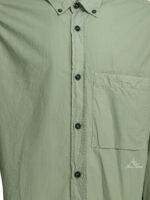 STONE ISLAND chemise en coton homme verte – Image 3