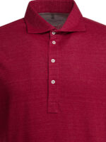 BRUNELLO CUCINELLI polo en lin et coton homme rouge – Image 3
