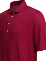 BRUNELLO CUCINELLI polo en lin et coton homme rouge – Image 4
