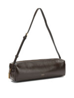 KHAITE sac à épaule moyen en cuir verni femme marron – Image 2