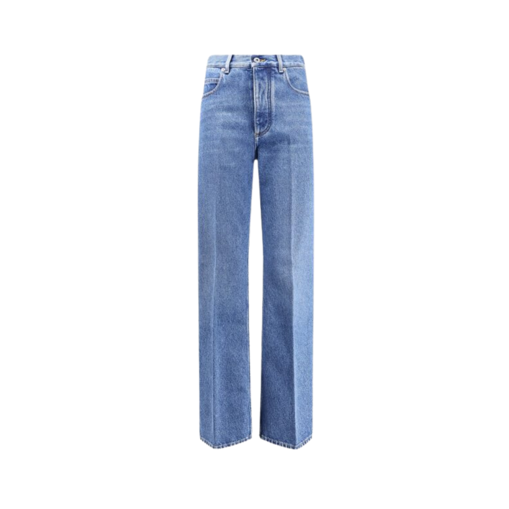 Sans titre (1000 x 1000 px) (100) BOTTEGA VENETA jean évasé en coton femme bleu – Image 1