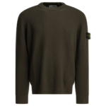 STONE ISLAND pull avec logo en laine homme gris