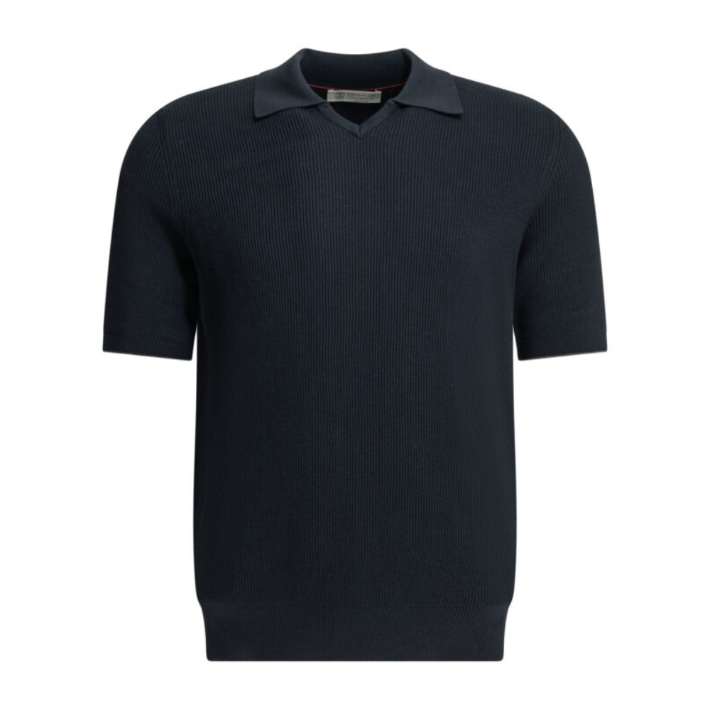 Sans titre (1000 x 1000 px) - 2026-07-05T194229.312 BRUNELLO CUCINELLI polo en lin et coton en maille homme bleu – Image 1