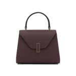 VALEXTRA sac à main petit modèle en cuir femme bordeaux