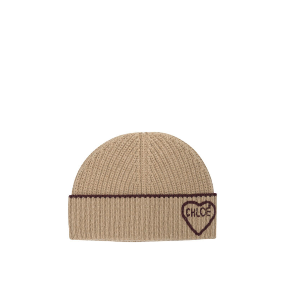 Sans titre (1000 x 1000 px) - 2026-07-05T203804.648 CHLOÉ bonnet en laine et cachemire femme marron – Image 1