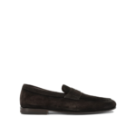 SANTONI mocassins en daim homme marron