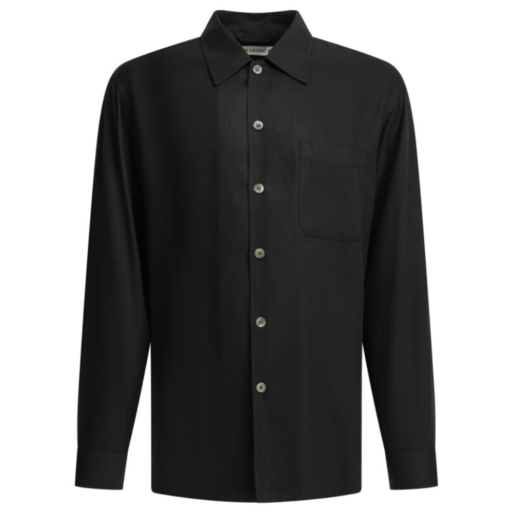 Sans titre (1000 x 1000 px) - 2026-07-05T223208.840 OUR LEGACY chemise en lyocell homme noire – Image 1