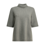 ALAÏA pull à col roulé en cachemire femme gris