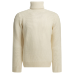 ALTUM pull à col roulé en cachemire homme blanc