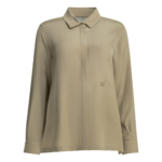 MAX MARA chemise en soie femme beige