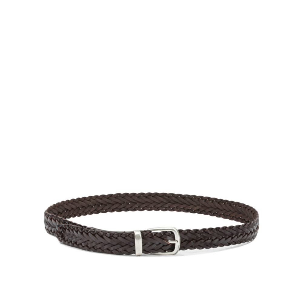 Sans titre (1000 x 1000 px) - 2026-07-08T213558.359 OFFICINE CREATIVE ceinture en cuir tressé homme marron – Image 1