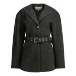 GANNI veste en laine femme noire