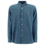 POLO RALPH LAUREN chemise en coton homme bleue