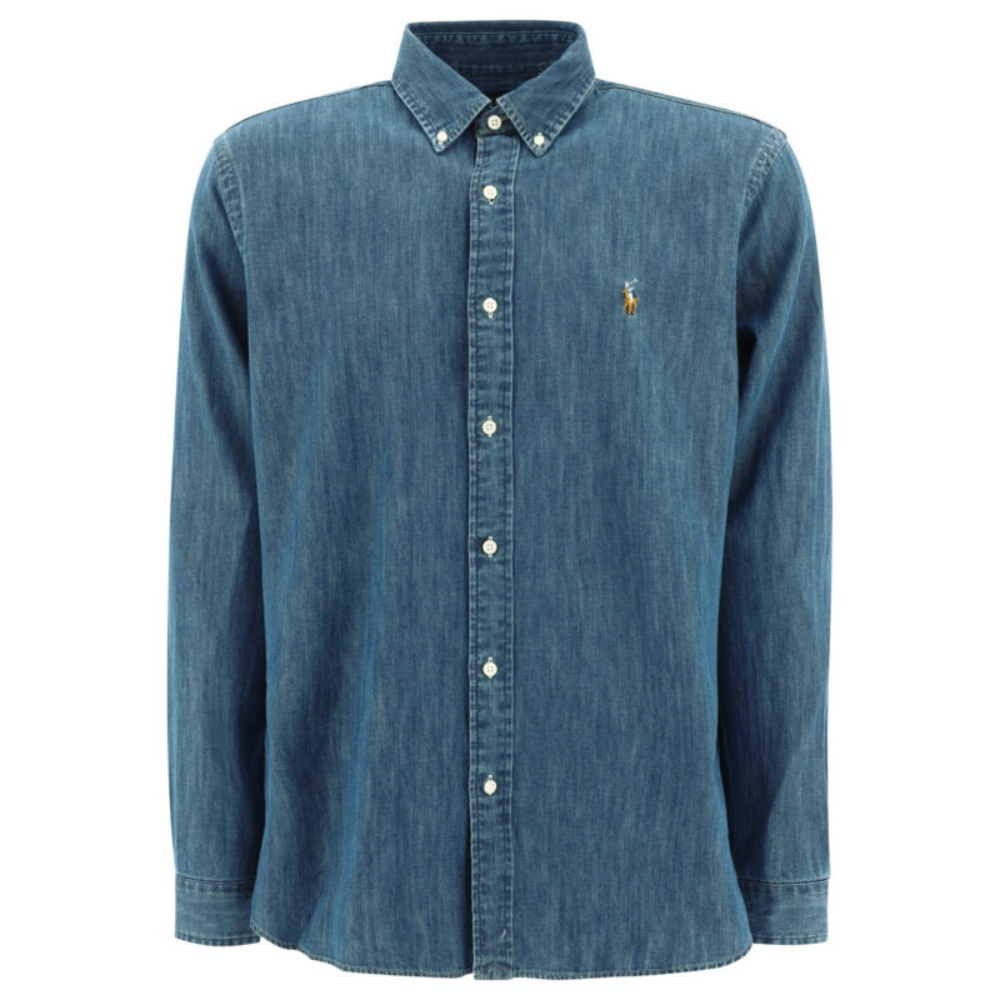 Sans titre (1000 x 1000 px) - 2026-07-09T205439.967 POLO RALPH LAUREN chemise en coton homme bleue – Image 1