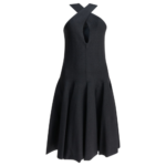ALAÏA robe courte évasée femme bleue